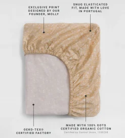 Secret Linen Store Honey Elle 100% Organic Cotton Fitted Sheet