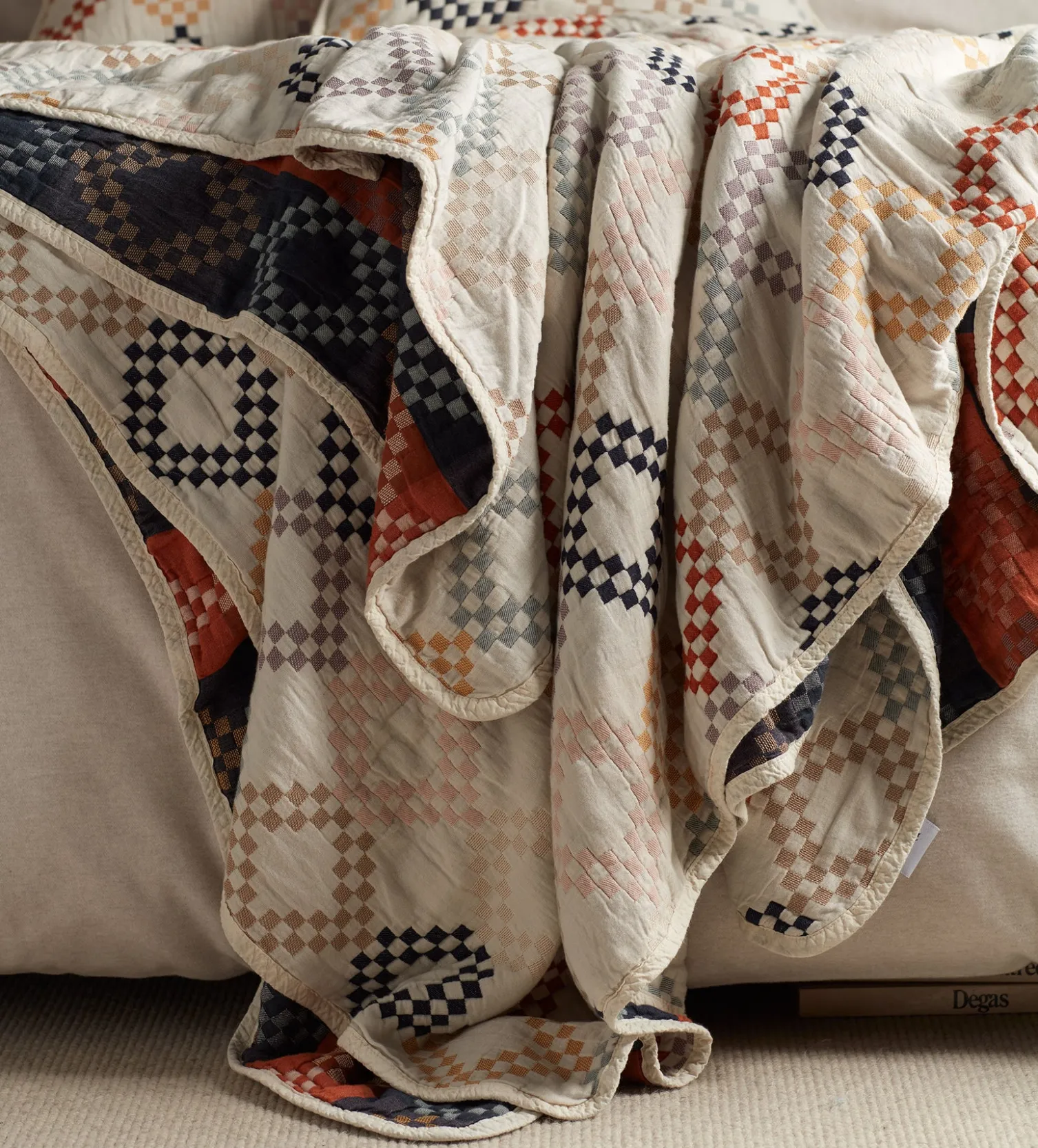 Secret Linen Store Jolene 100% Cotton Quilted Throw