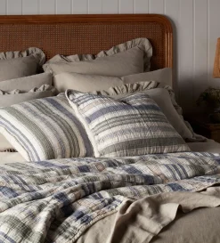 Secret Linen Store Magnus 100% Cotton Quilted Throw