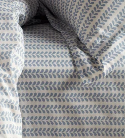 Secret Linen Store Blue Bindi 100% Cotton Fitted Sheet
