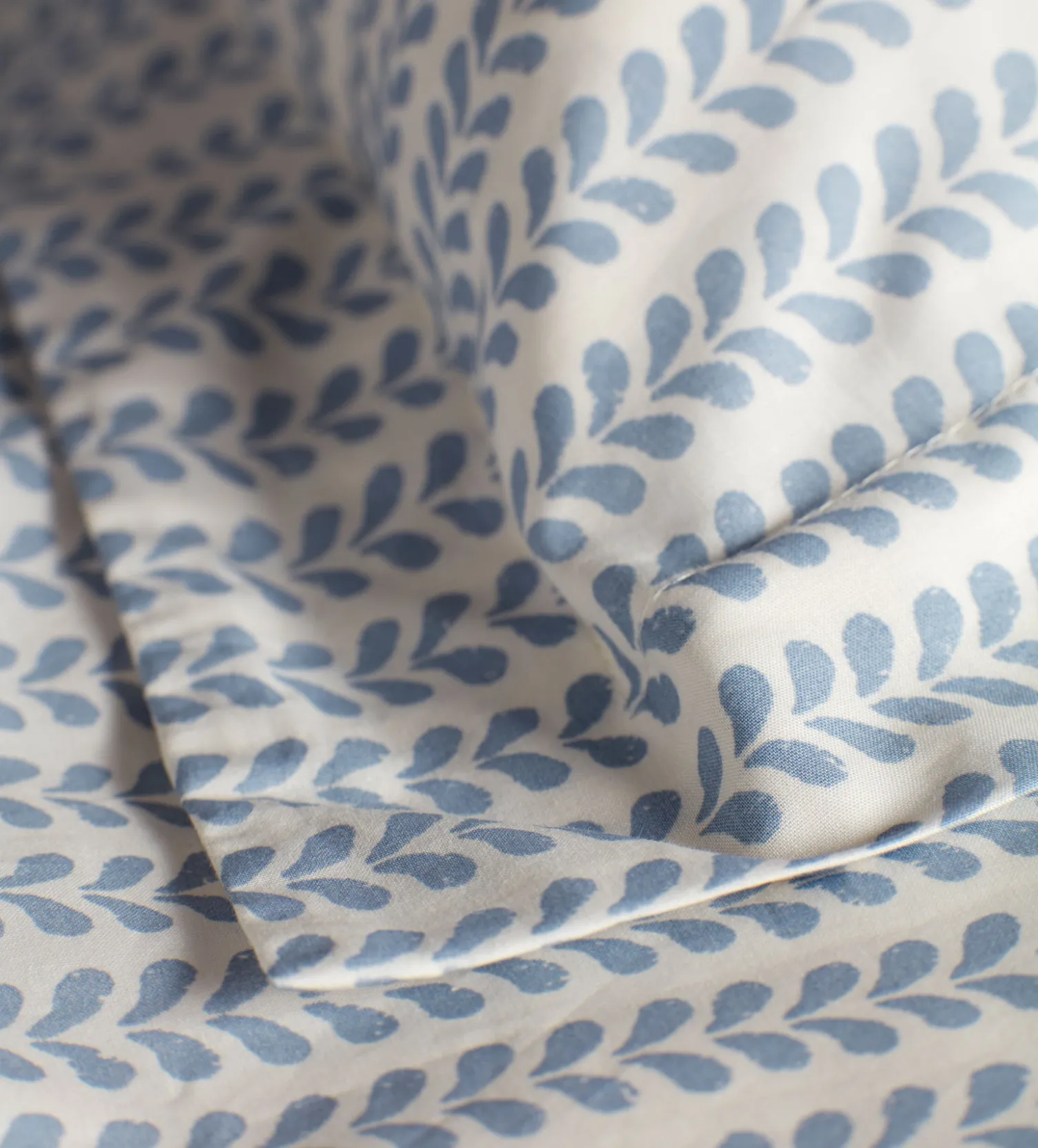 Secret Linen Store Blue Bindi 100% Cotton Fitted Sheet