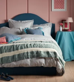 Secret Linen Store Blue Bindi 100% Cotton Oxford Pillowcase