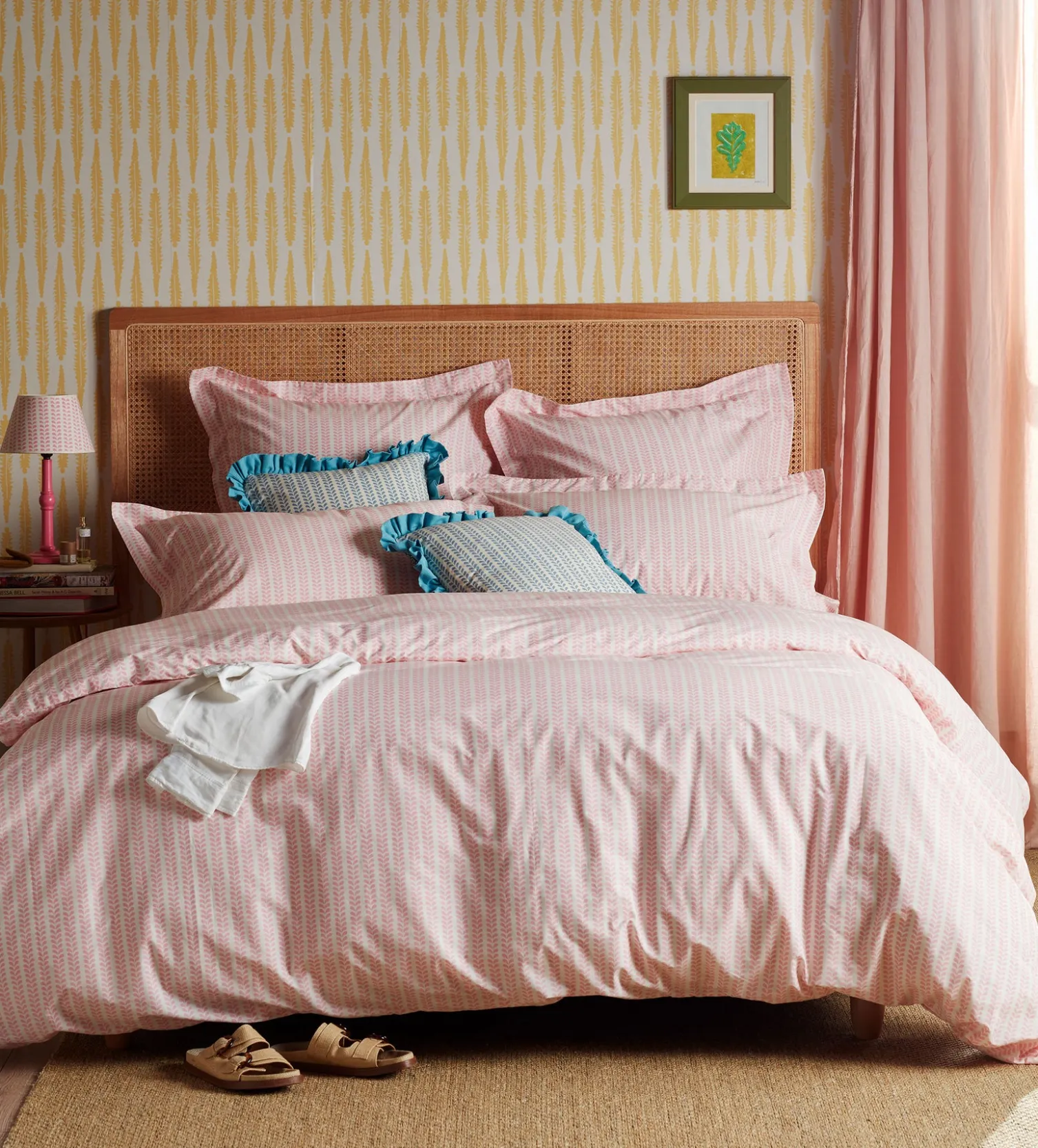 Secret Linen Store Pink Bindi 100% Cotton Oxford Pillowcase