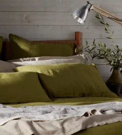Secret Linen Store Green 100% Linen Duvet Cover