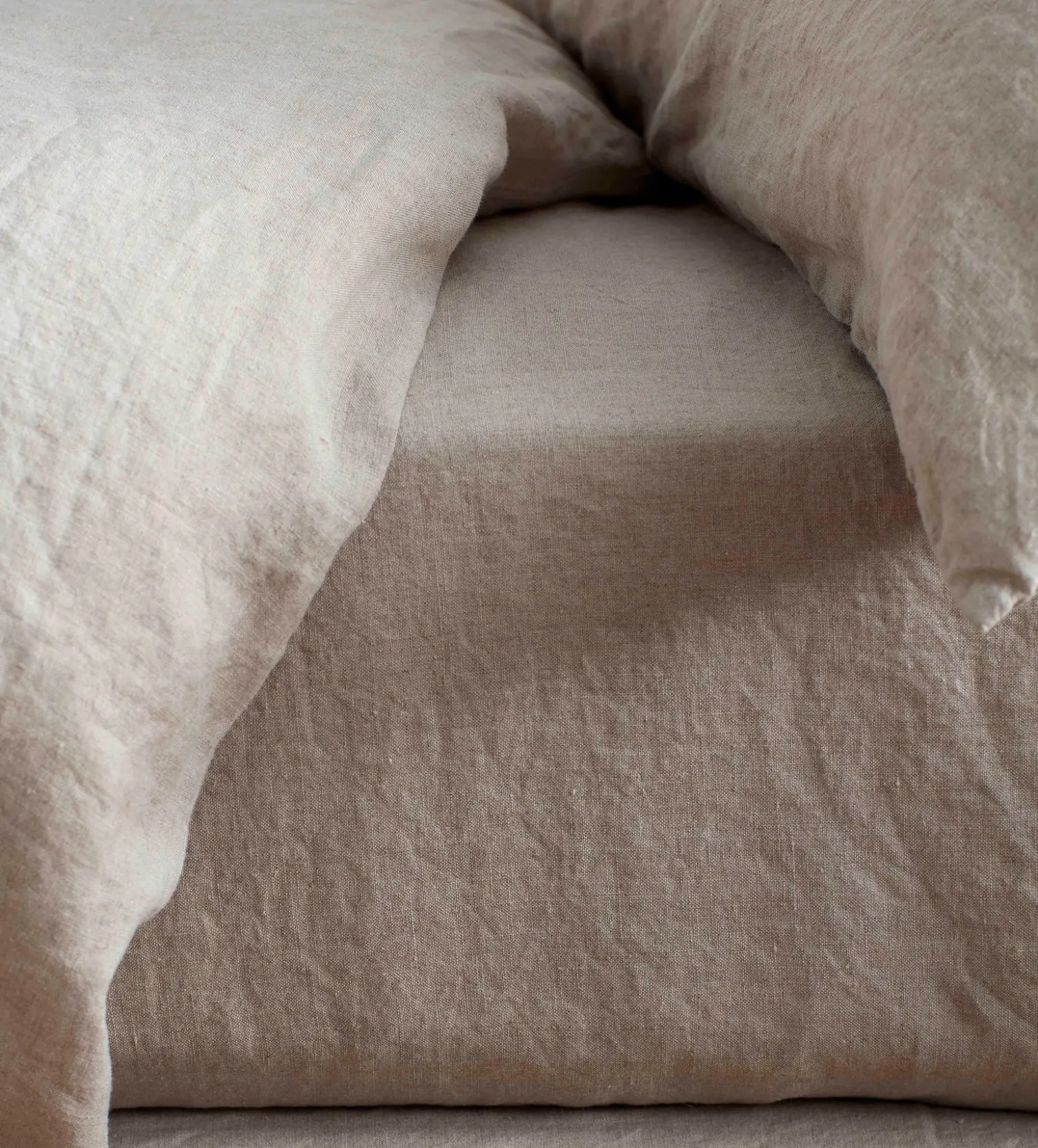 Secret Linen Store Natural 100% Linen Extra Deep Fitted Sheet - 40cm Depth