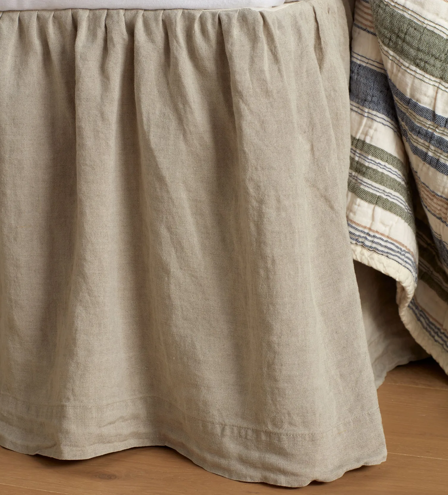 Secret Linen Store Natural 100% Linen Frill Valance