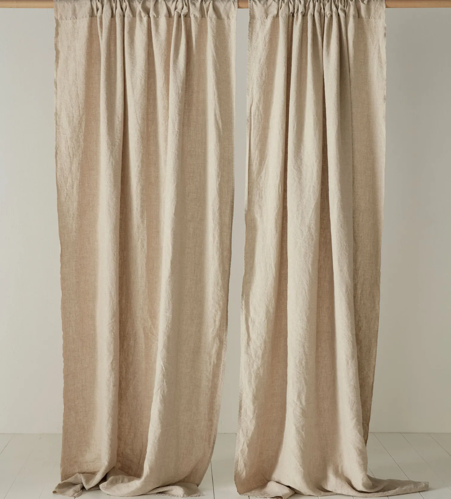 Secret Linen Store 100% Linen Loop Top Curtain (Single)