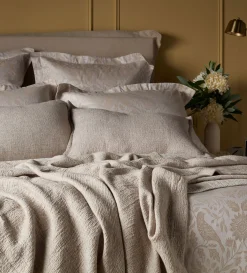 Secret Linen Store Natural Birdie Jacquard 100% Cotton Duvet Cover