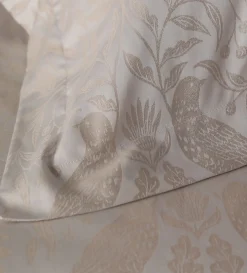 Secret Linen Store Natural Birdie Jacquard 100% Cotton Duvet Cover