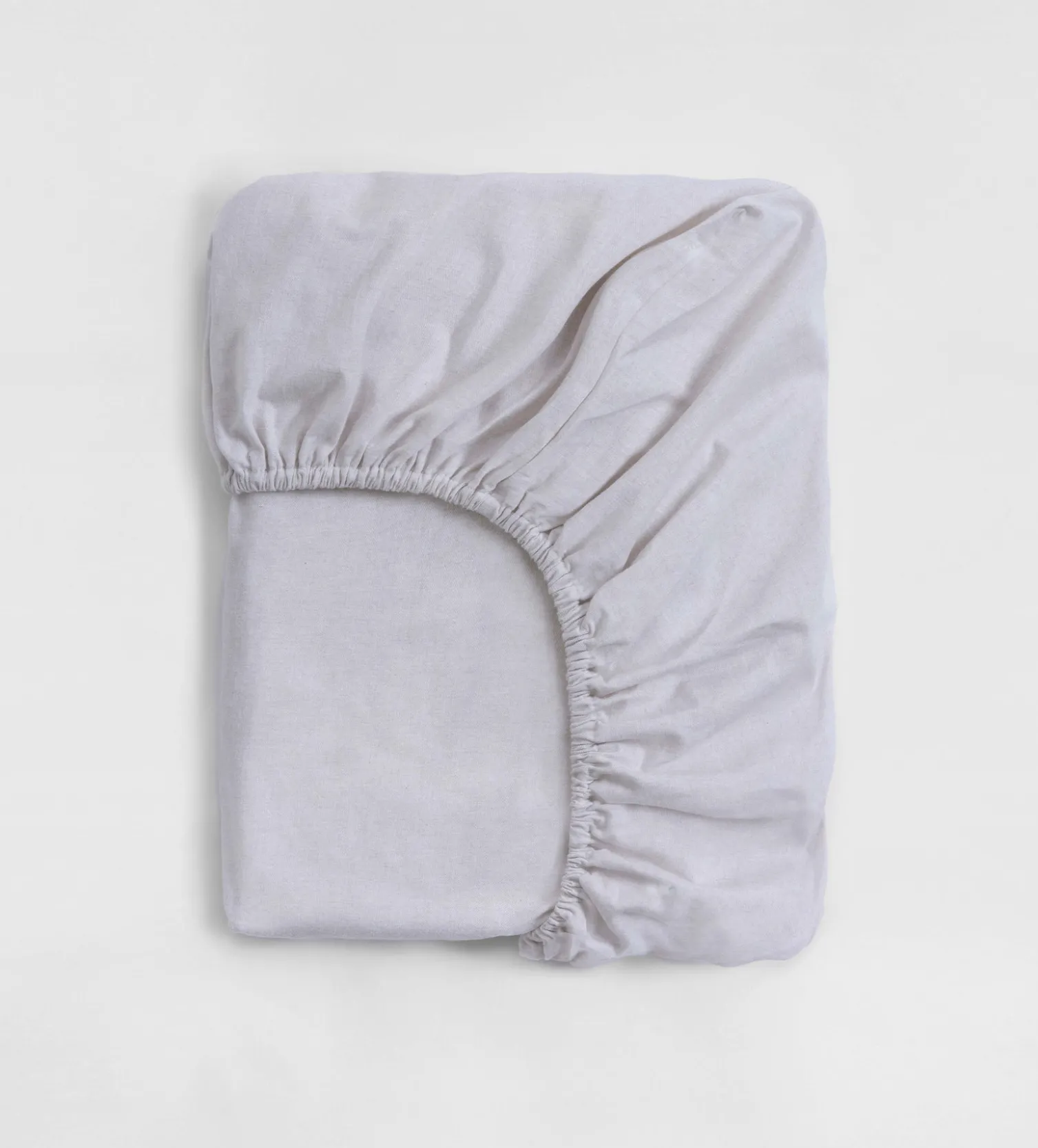 Secret Linen Store Natural Brushed Cotton Fitted Sheet