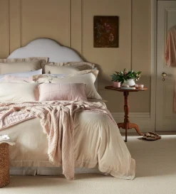 Secret Linen Store Natural Charlotte Cotton Linen Duvet Cover
