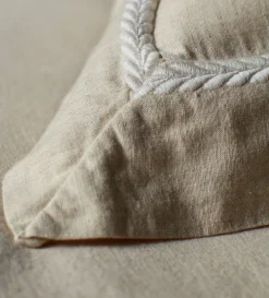 Secret Linen Store Natural Charlotte Cotton Linen Duvet Cover