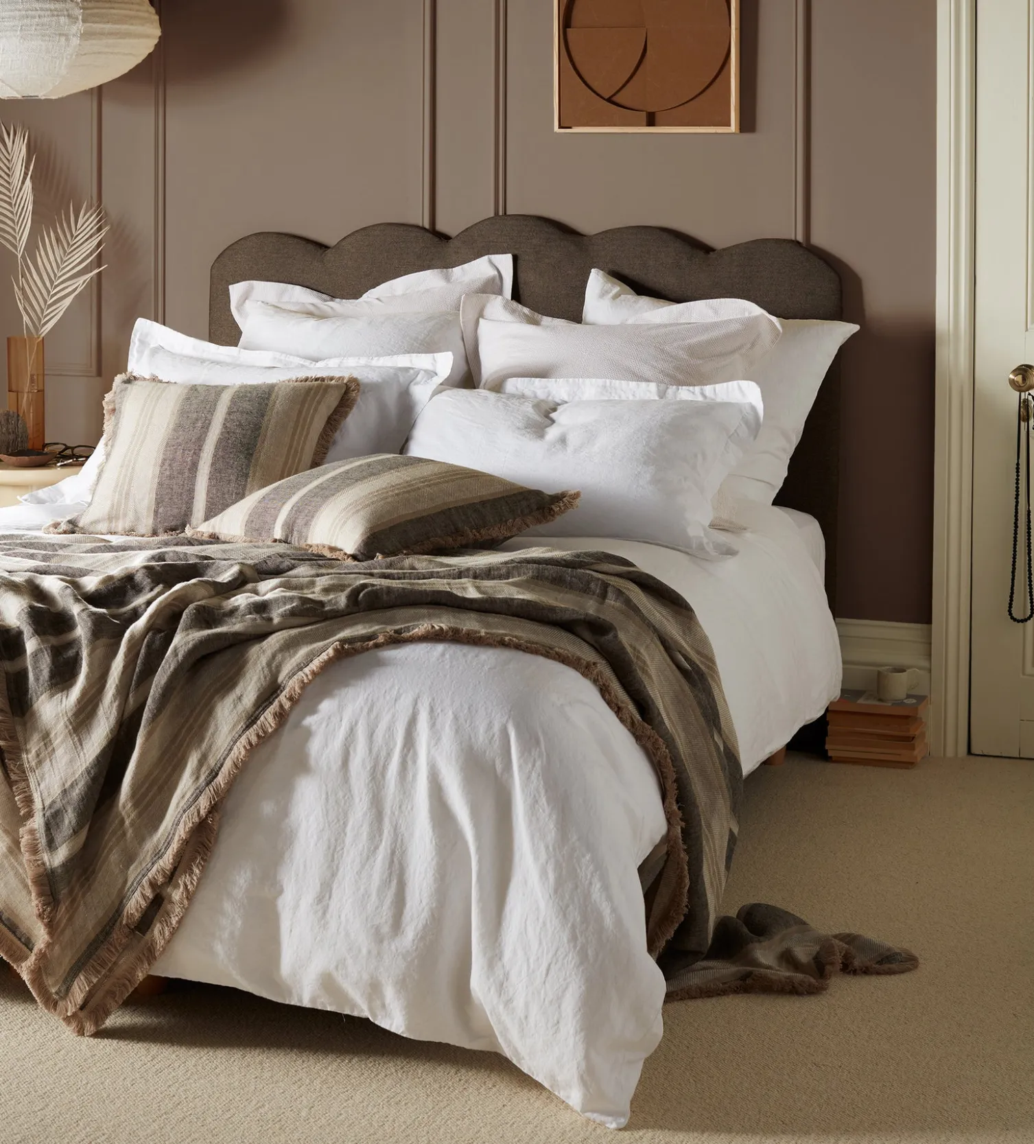 Secret Linen Store Natural Clara Linen Cushion Cover