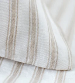 Secret Linen Store Natural French Ticking Stripe Cotton Linen Housewife Pillowcase