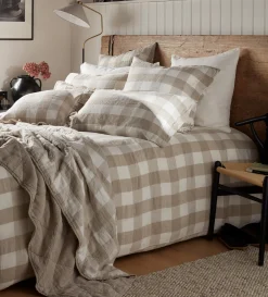 Secret Linen Store Gracie Gingham 100% Linen Duvet Cover
