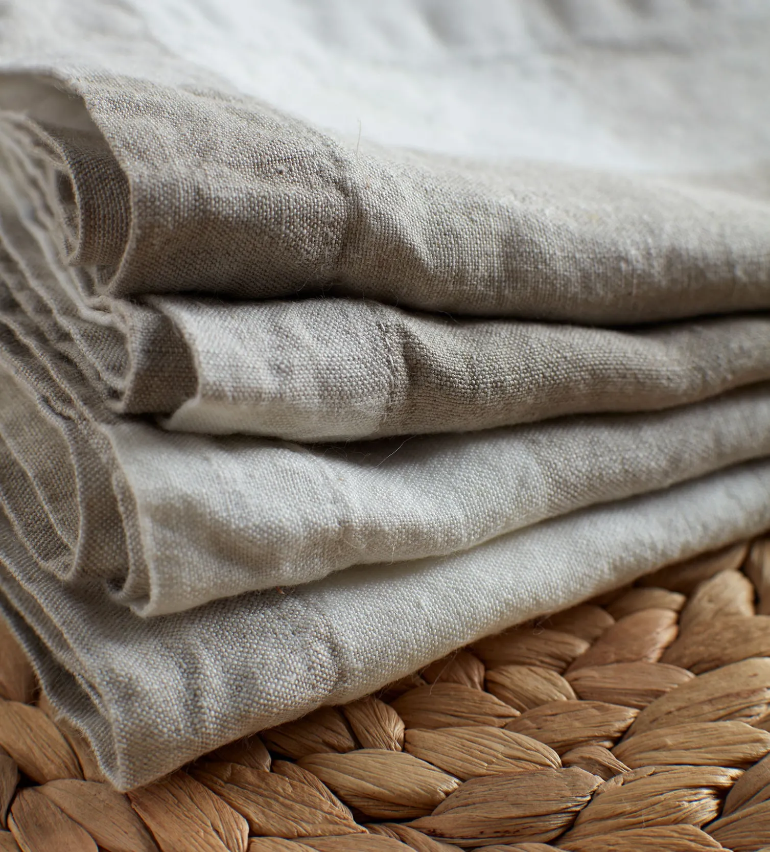 Secret Linen Store Gracie Gingham 100% Linen Napkins - Set of 4