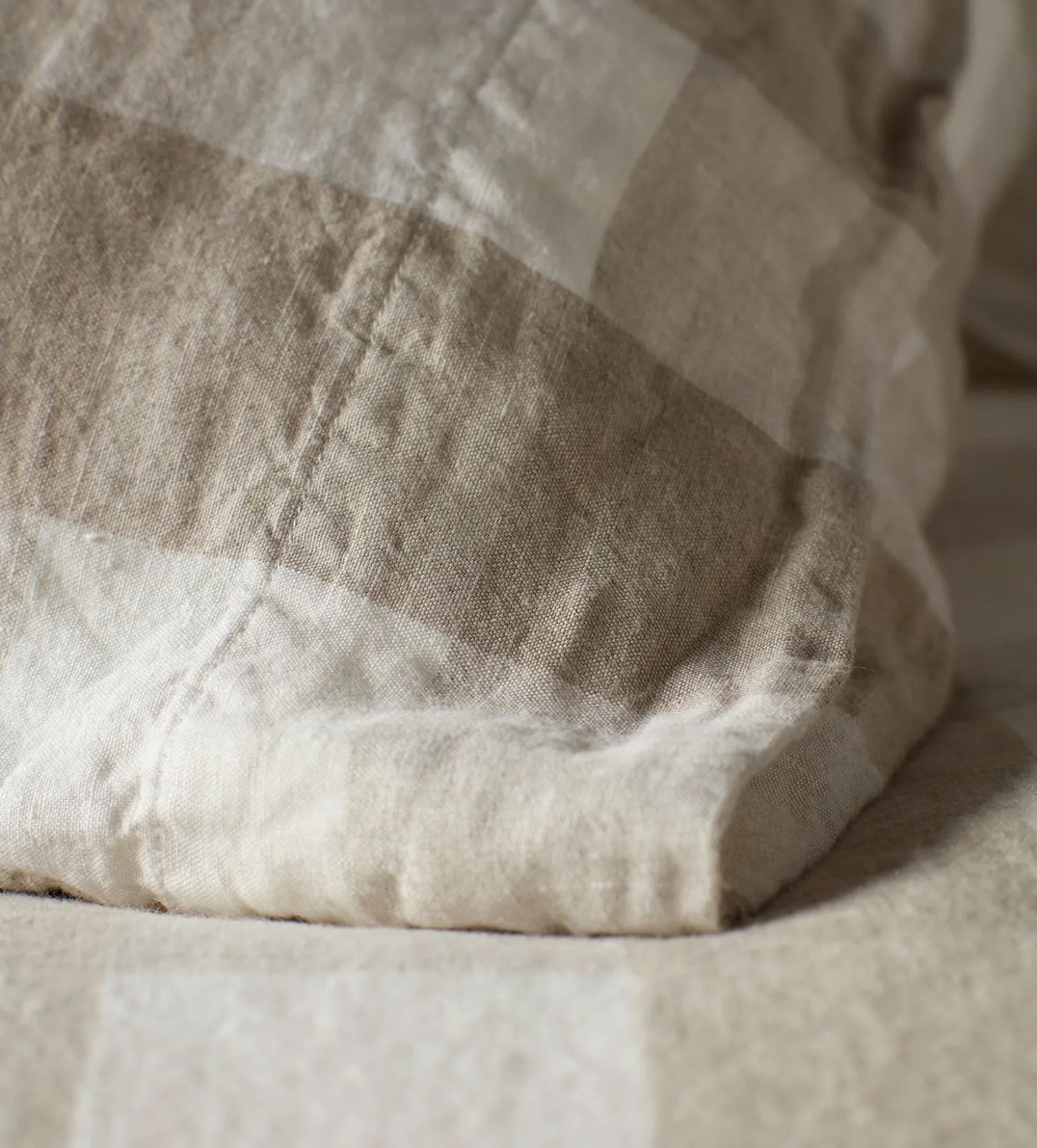 Secret Linen Store Gracie Gingham 100% Linen Pillowcase