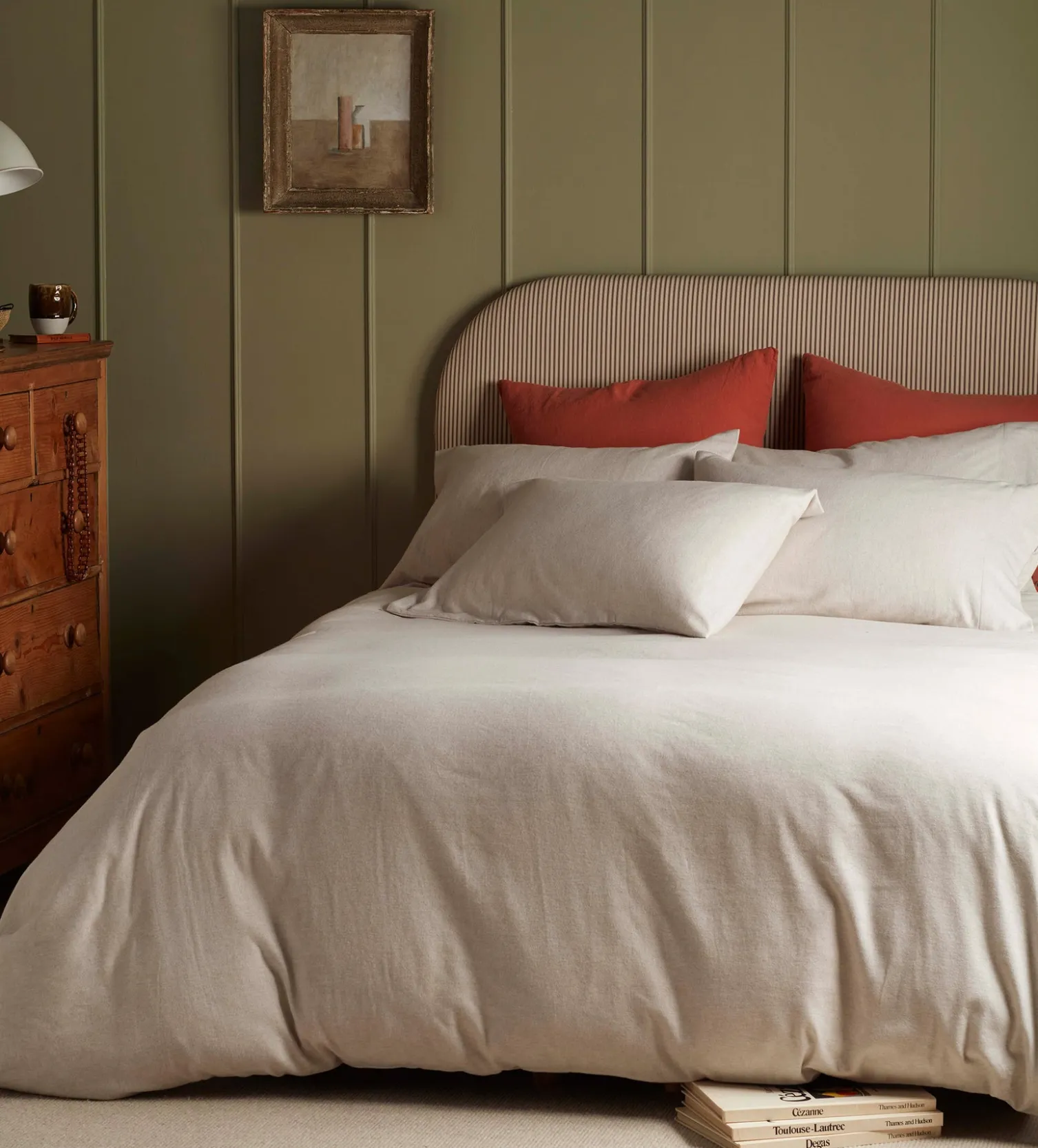 Secret Linen Store Natural Henry Brushed 100% Cotton Duvet Cover