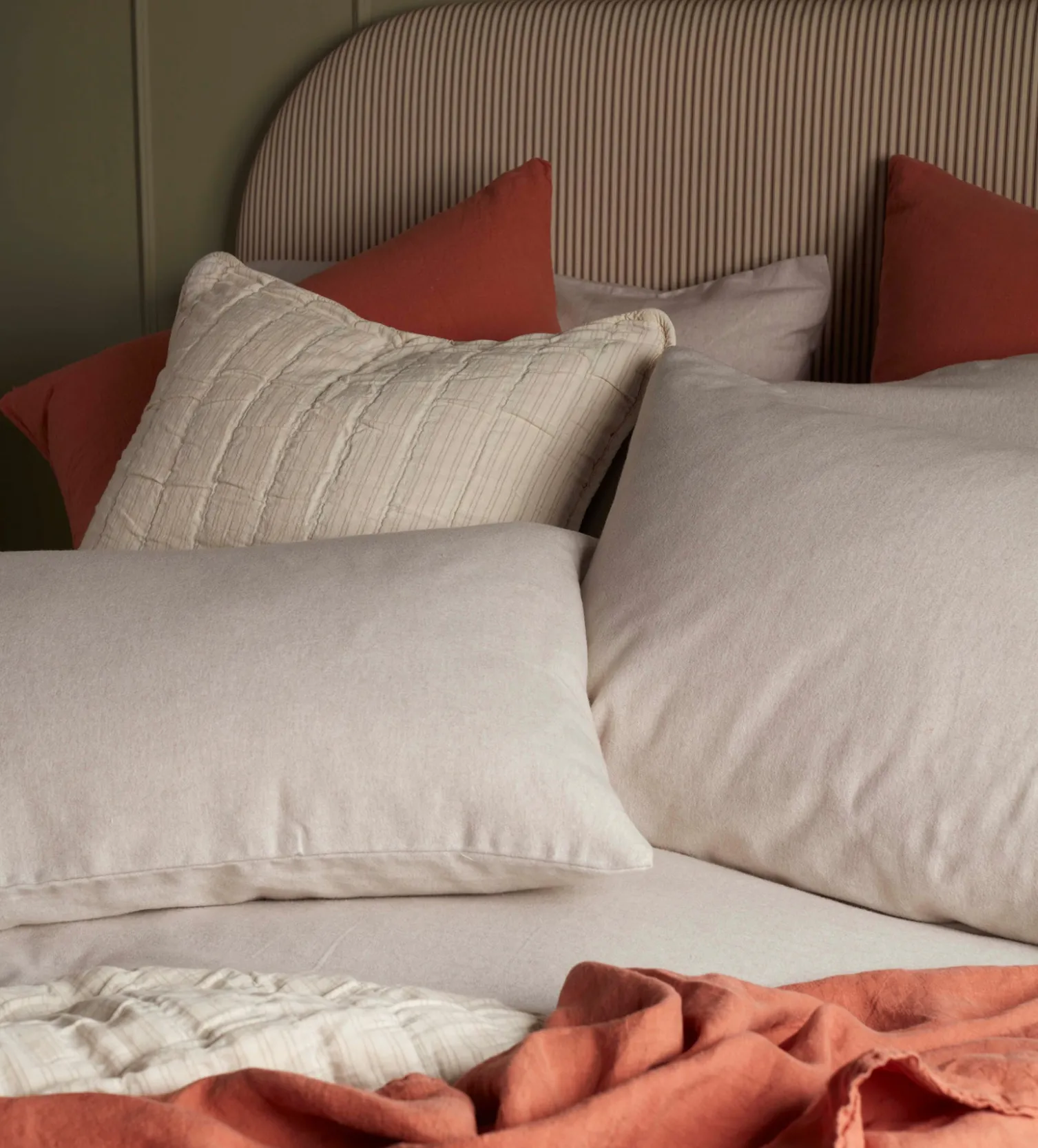 Secret Linen Store Natural Henry Brushed 100% Cotton Pillowcase