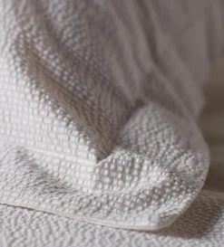 Secret Linen Store Natural Seersucker Stripe 100% Cotton Duvet Cover