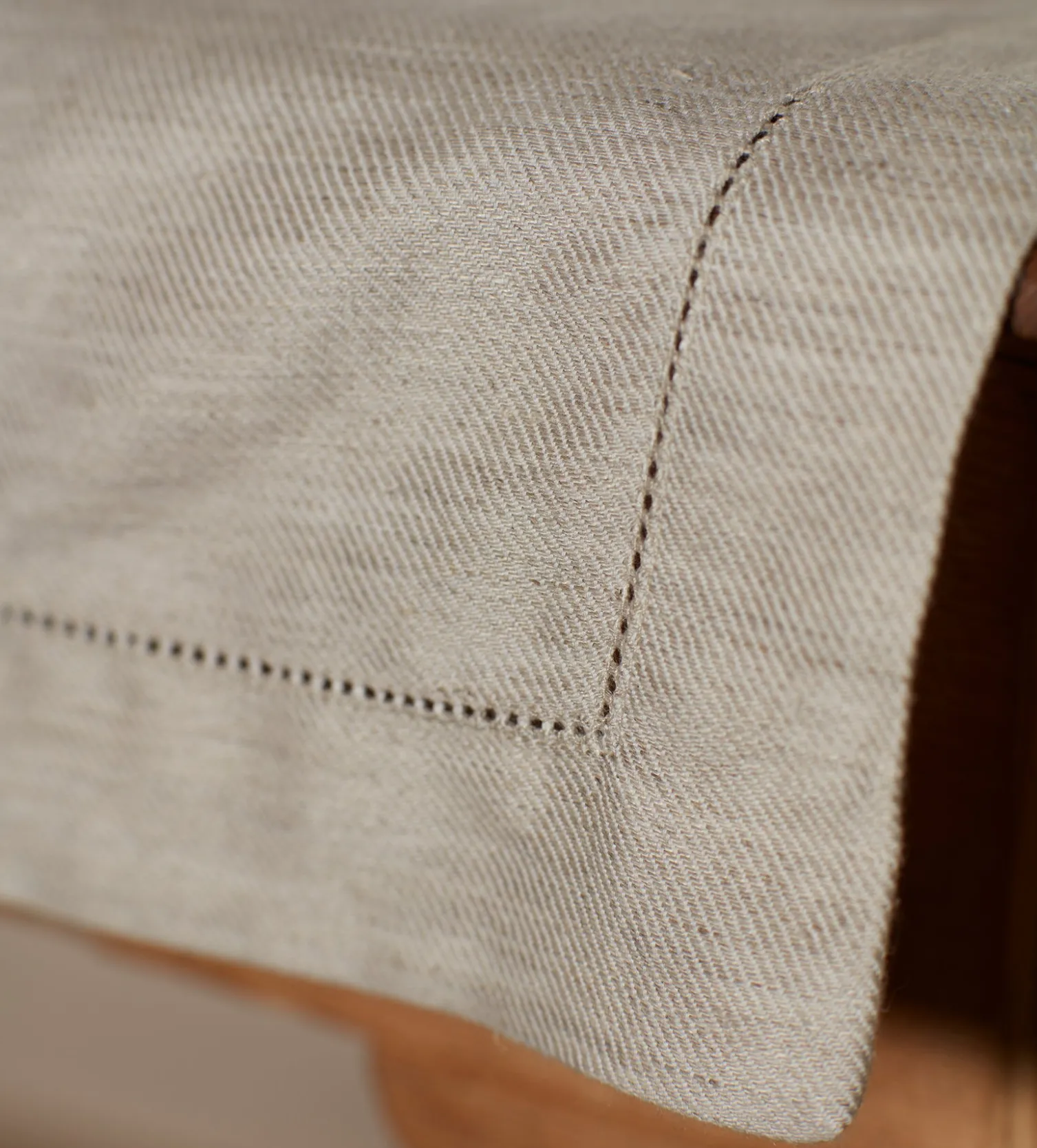 Secret Linen Store Natural Twill Cotton Linen Table Runner