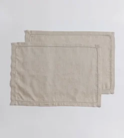 Secret Linen Store Twill Cotton Linen Placemats - Set of 2