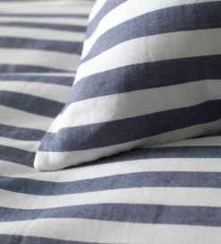 Secret Linen Store Coastal Stripe 100% Cotton Housewife Pillowcase