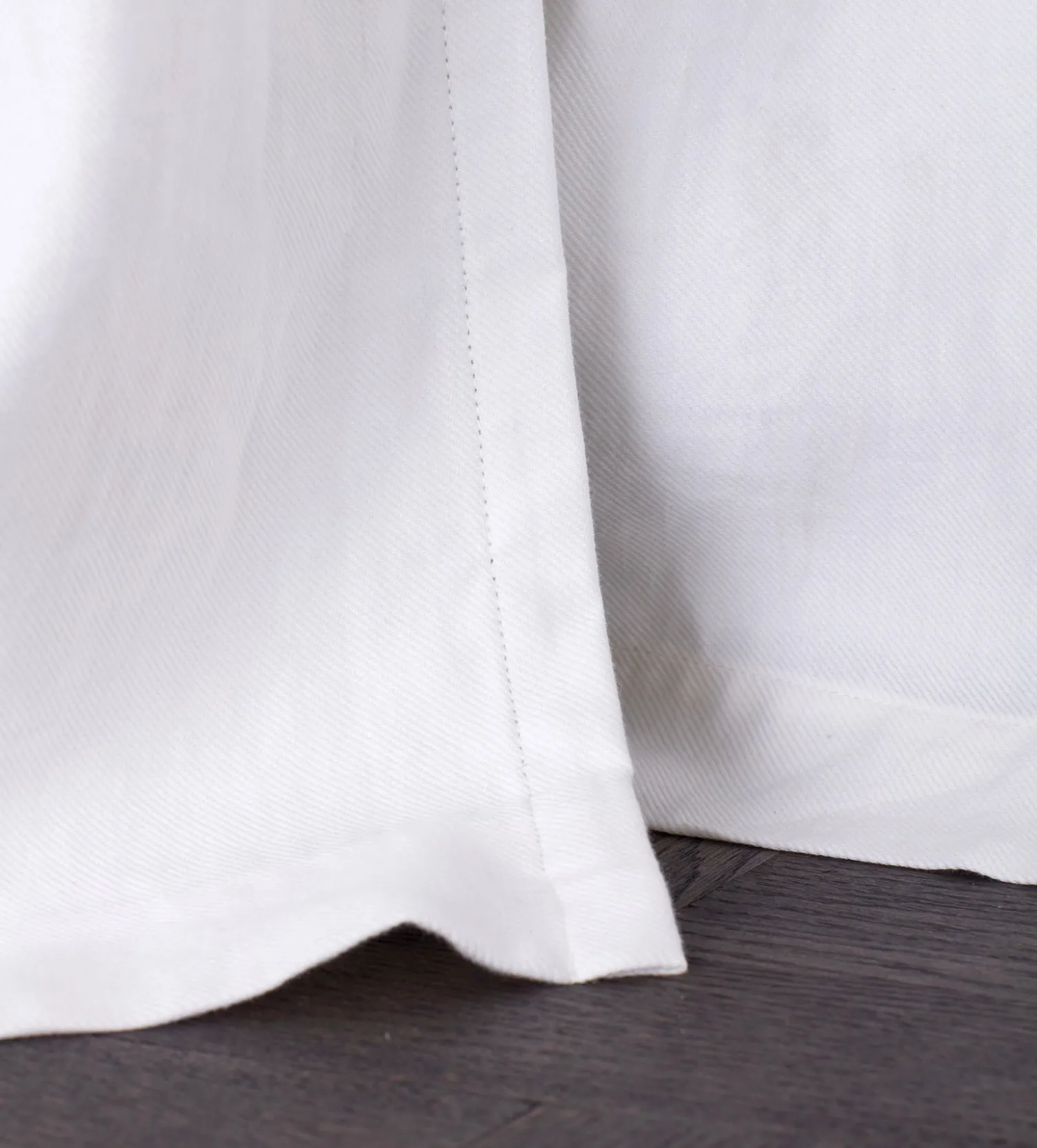 Secret Linen Store Twill Cotton Linen Blackout Pencil Pleat Curtains (Pair)