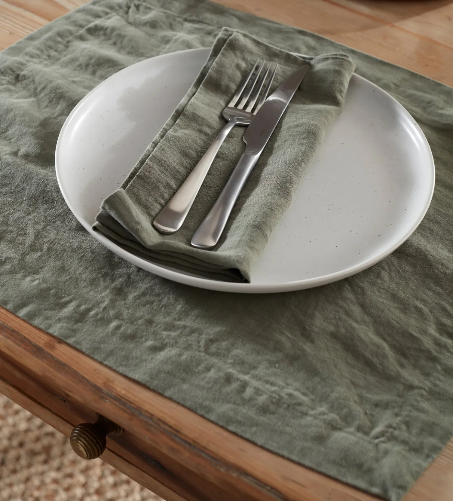 Secret Linen Store 100% Linen Placemats - Set of 2