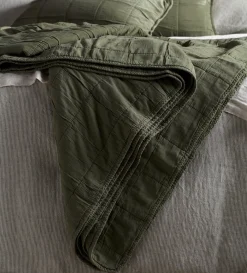 Secret Linen Store Finn 100% Cotton Quilted Throw