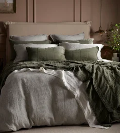 Secret Linen Store Finn 100% Cotton Quilted Cushion Cover
