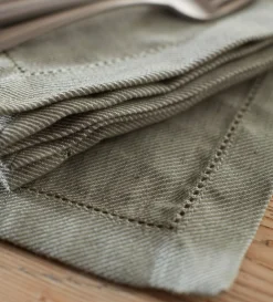 Secret Linen Store Twill Cotton Linen Placemats - Set of 2