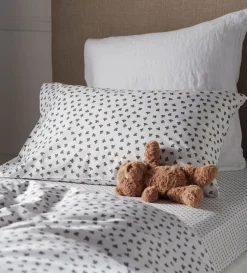 Secret Linen Store Olive Little Leaf 100% Organic Cotton Housewife Pillowcase