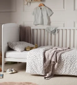 Secret Linen Store Olive Little Leaf 100% Organic Cotton Fitted Sheet