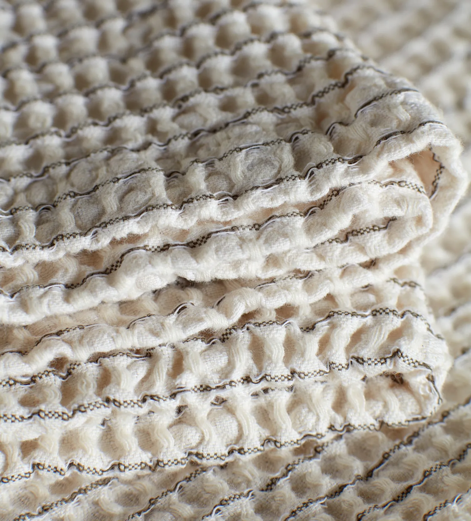 Secret Linen Store Stripe Waffle 100% Cotton Towels