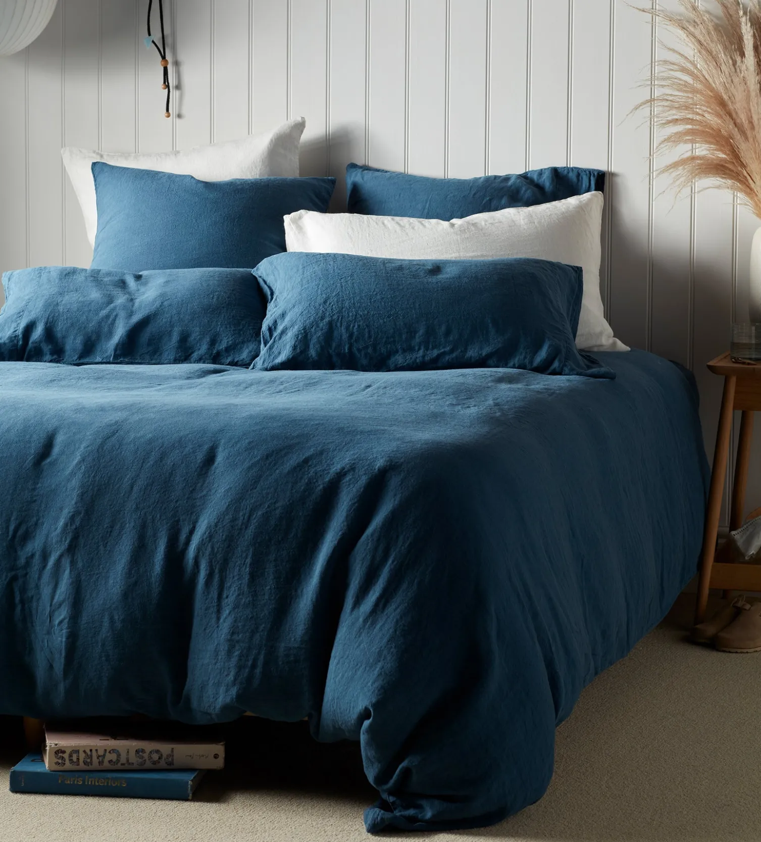 Secret Linen Store Peacock 100% Linen Duvet Cover