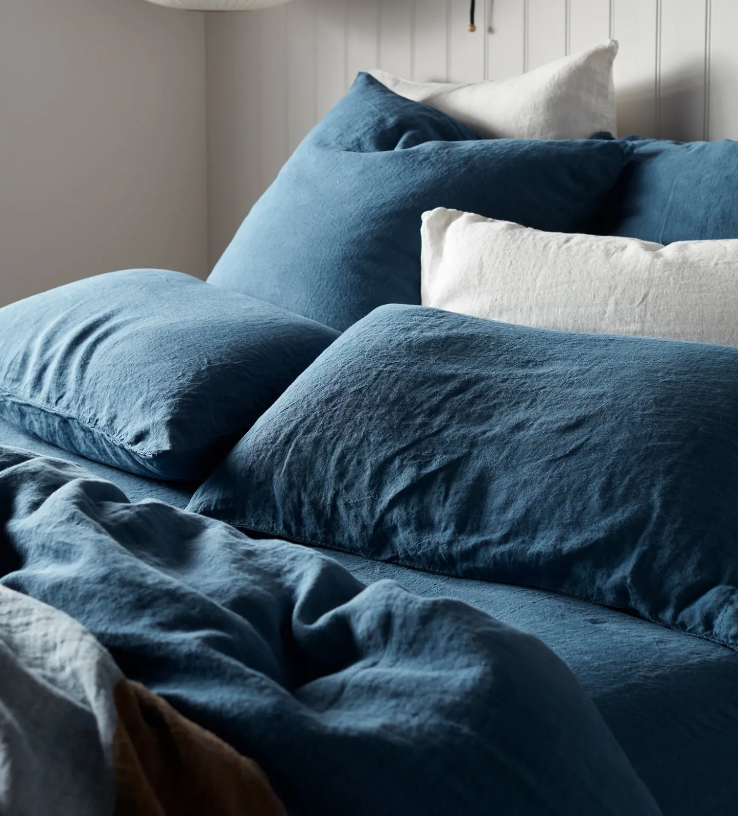 Secret Linen Store Peacock 100% Linen Duvet Cover
