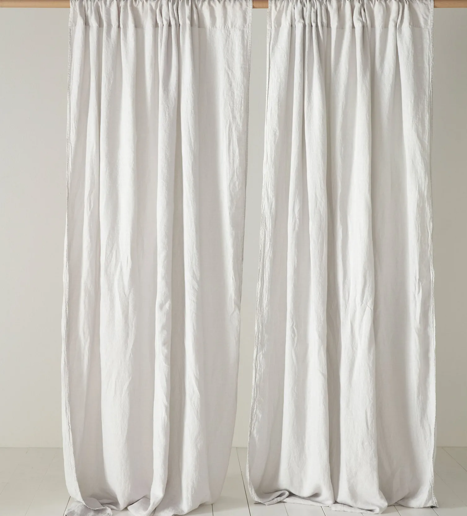 Secret Linen Store 100% Linen Loop Top Curtain (Single)