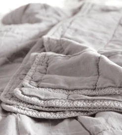 Secret Linen Store Finn 100% Cotton Quilted Throw