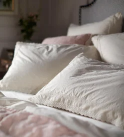 Secret Linen Store Pia Embroidered 100% Cotton Pillowcase