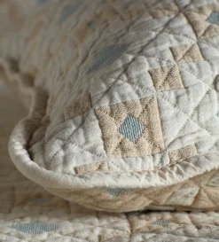 Secret Linen Store Pippa Patchwork 100% Cotton Quilted Cushion Cover