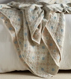 Secret Linen Store Pippa Patchwork 100% Cotton Quilted Throw