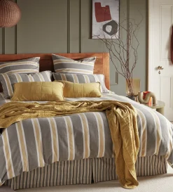 Secret Linen Store Sadie Stripe 100% Organic Cotton Duvet Cover