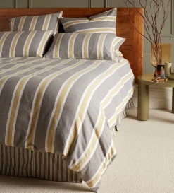 Secret Linen Store Sadie Stripe 100% Organic Cotton Duvet Cover