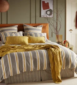 Secret Linen Store Sadie Stripe 100% Organic Cotton Valance