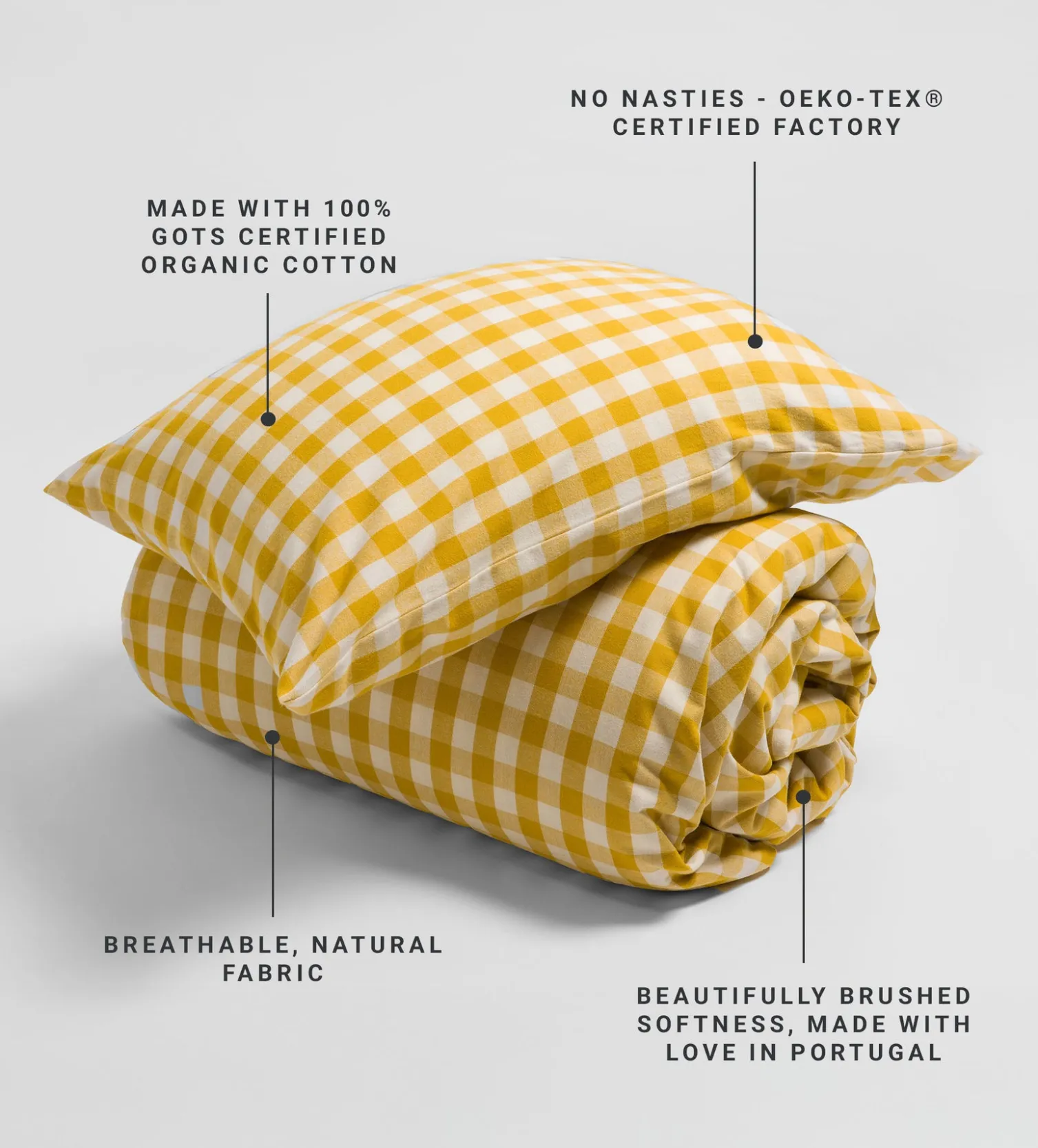 Secret Linen Store Brushed 100% Organic Cotton Pillowcase