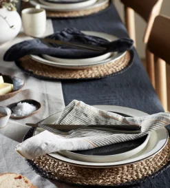 Secret Linen Store Soot 100% Linen Napkins - Set of 4