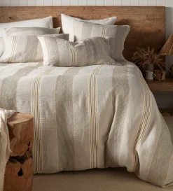 Secret Linen Store Stripe 100% Linen Duvet Cover