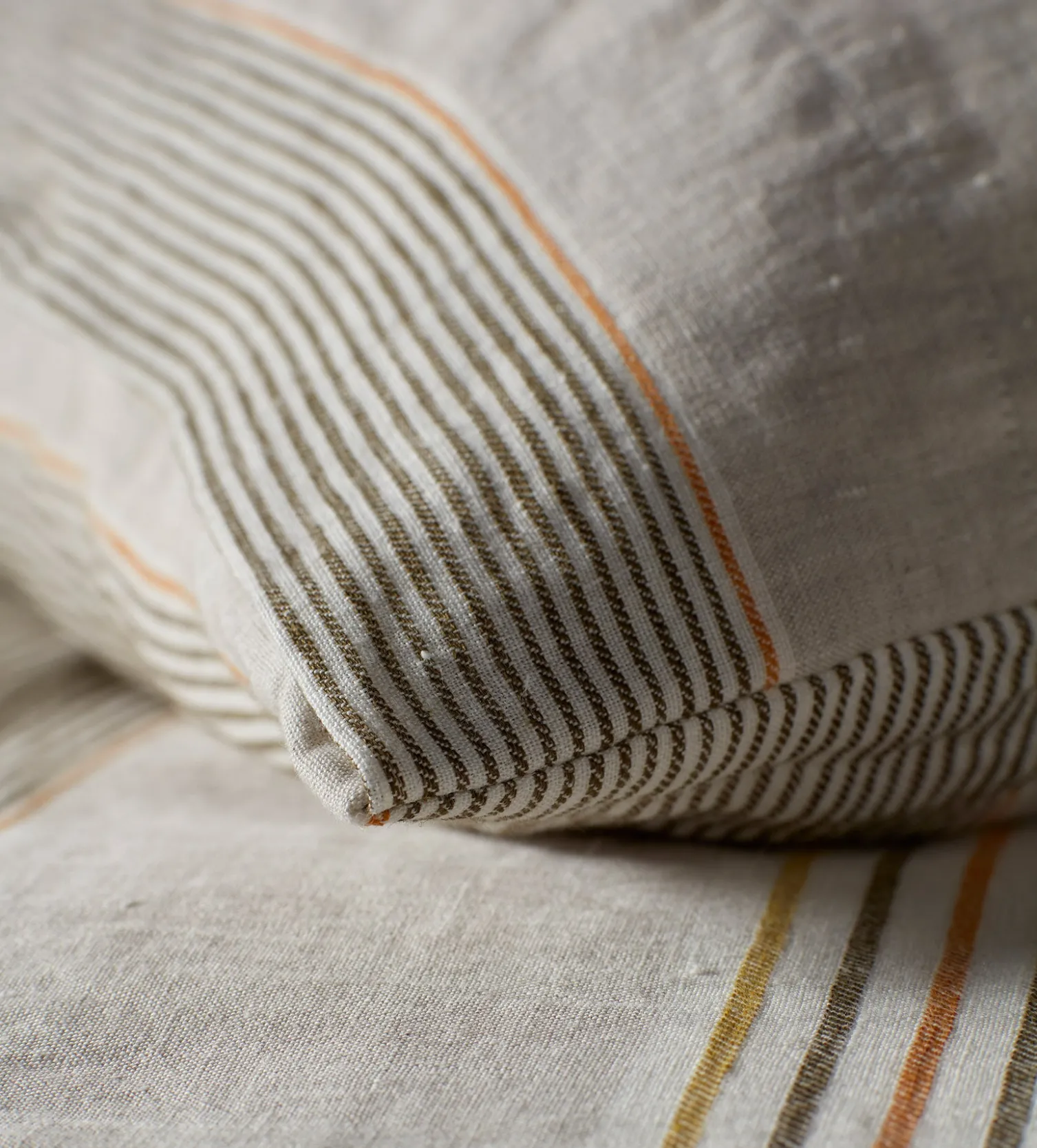 Secret Linen Store Stripe 100% Linen Pillowcase