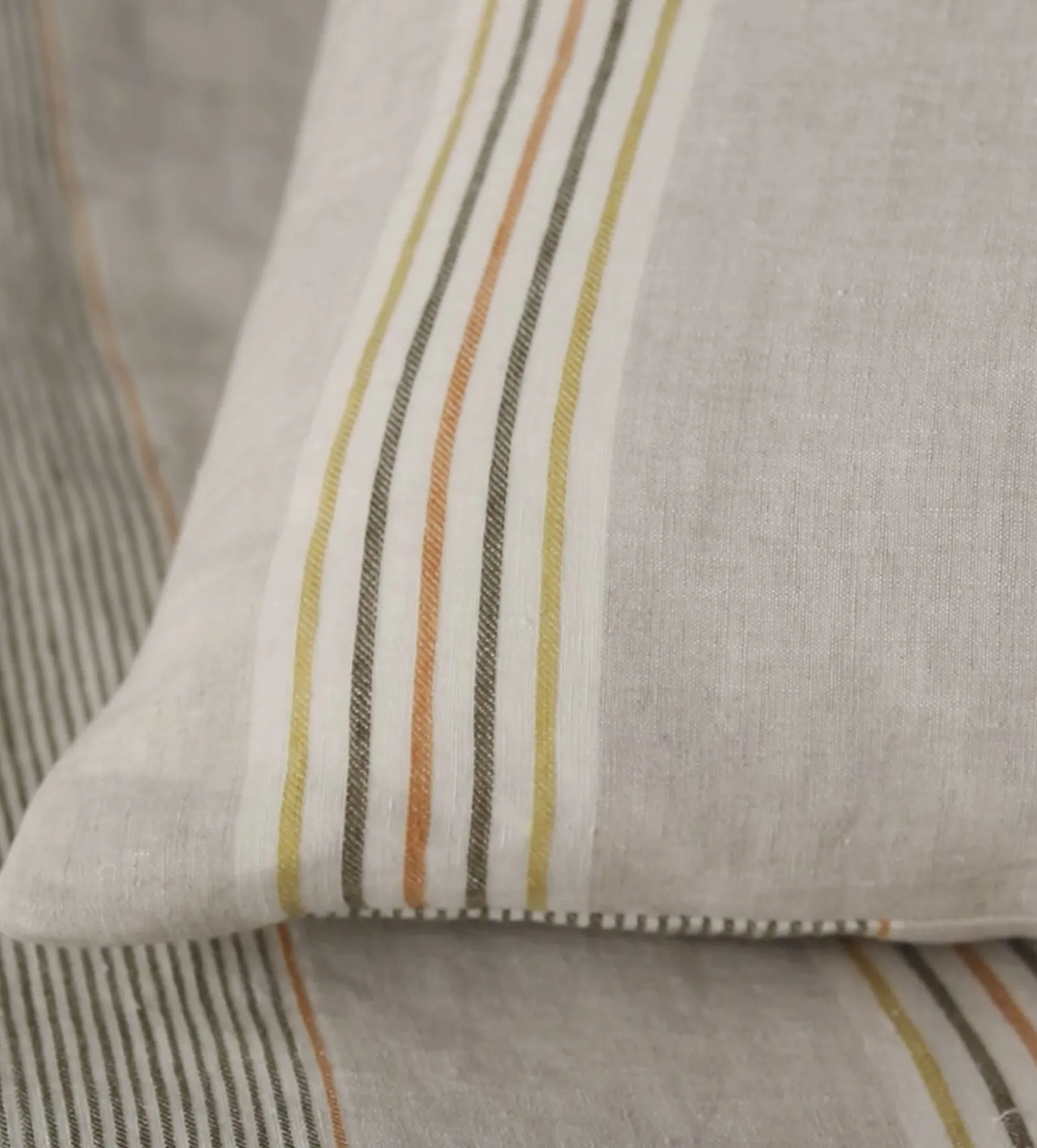 Secret Linen Store Stripe 100% Linen Pillowcase